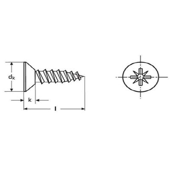 Peltiruuvi 2.9x19mm 20pakk.