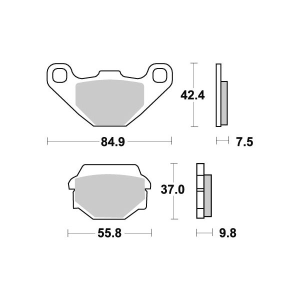 SBS Jarrupalat Sintered Taakse