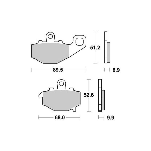 SBS Jarrupalat Sintered Taakse