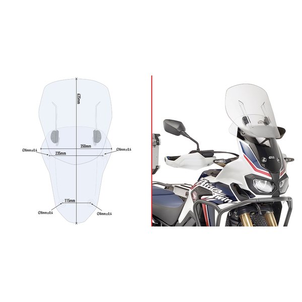 Givi Specific sliding wind-screen for Honda CRF1000L Africa Twin (16)