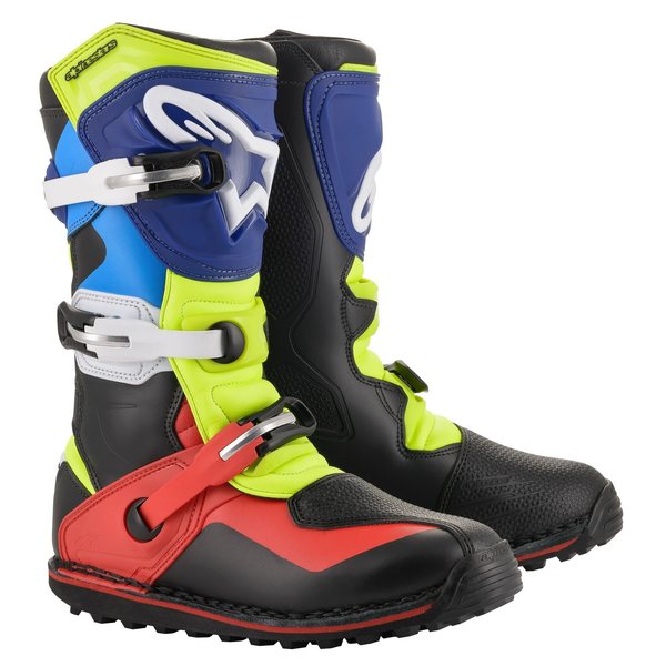 Alpinestars Saapas Tech T Musta/Pun/Sin/Gul Fluo 44,5 (10)