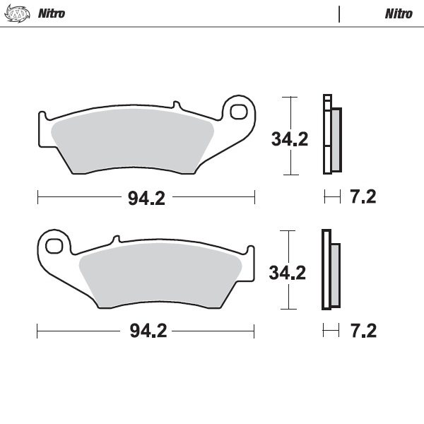 Moto-Master Brakepad Honda front: CR125/250/500, CRF250/450, Kawasaki front KX