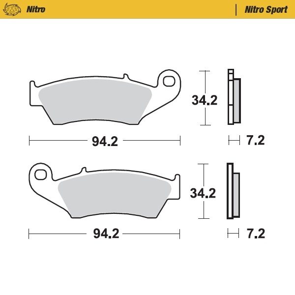 Moto-Master Nitro Racing Brakepad Honda: CR 125-250-500, CRF 450, XR 400-600-6
