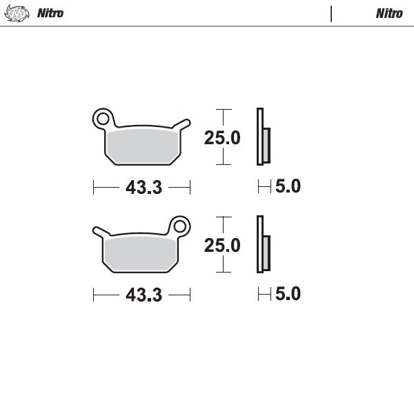 Moto-Master Brakepad KTM front+rear: 50cc, rear: 65cc 2004-2008