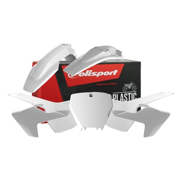 Polisport plastic kit TC125/250, FC250/350/450 16-18 White