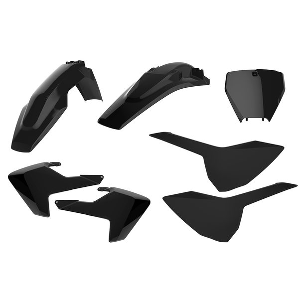 Polisport plastic kit TC125/250, FC250/350/450 16-18 Black