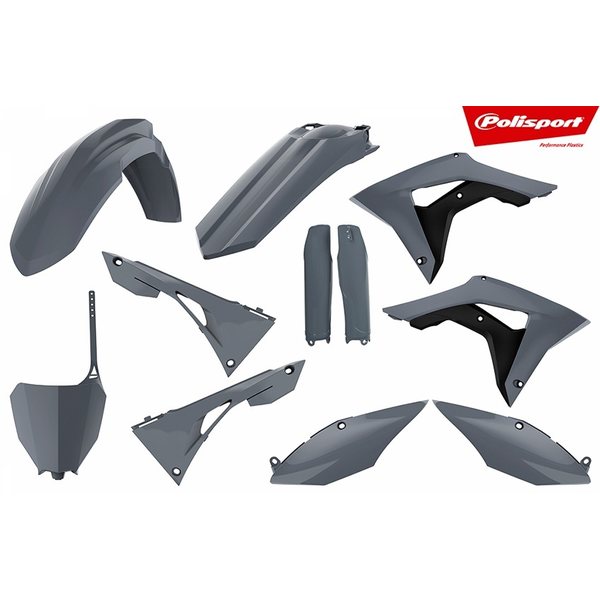 Polisport plastic kit CRF250R 18-19/CRF450R 17-19 Nardo harmaa