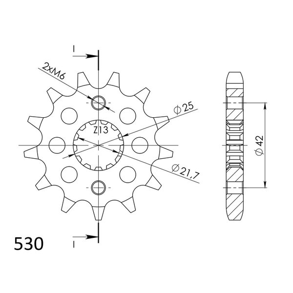 Supersprox / JT Front sprocket 513.17 (519.17 KÄY MYÖS)