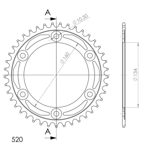 Supersprox Steel Rear sprocket HO CBR600/1000 (520) Black 41