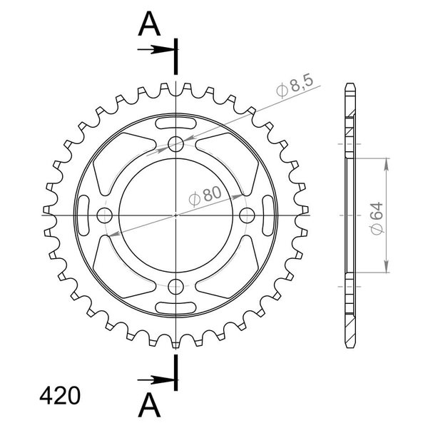 Supersprox / JT Rear sprocket 834,36
