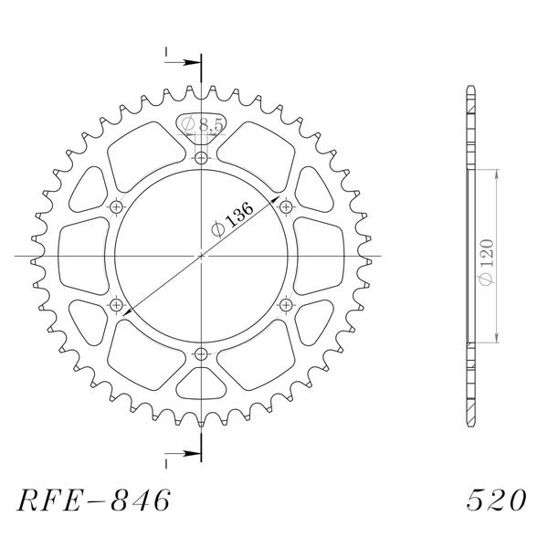 Supersprox / JT Rear sprocket 846.41