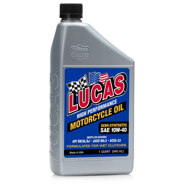 Lucas Oil 10W-40 Semi-Synthetic Motorcycle Oil  946ml