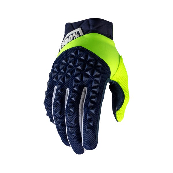 100% AIRMATIC GLOVES, ADULT, XL, NEON BLUE YELLOW