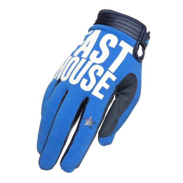 Fasthouse SPEED STYLE BLOCKHOUSE GLOVES, ADULT, M, WHITE BLUE