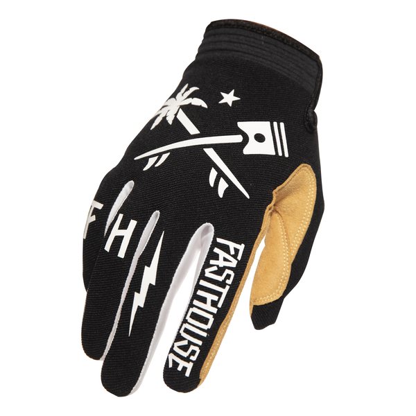 Fasthouse SPEED STYLE HAWK GLOVES, ADULT, L, BLACK WHITE