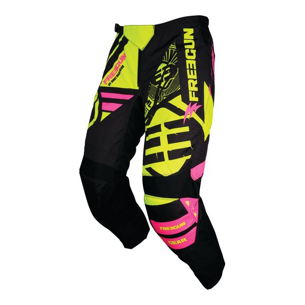 Freegun PANT NERVE, KID, 8/9 22, NEON YELLOW PINK