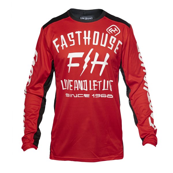 Fasthouse JERSEY DICKSON, ADULT, S, BLACK WHITE RED