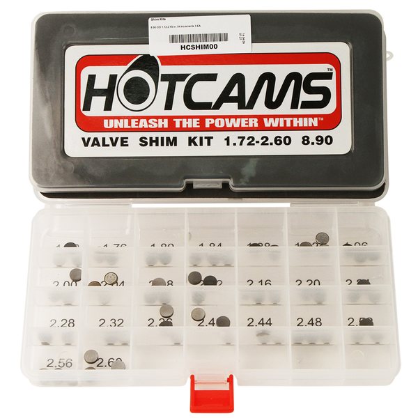 Hot Cams Shims kit, 1,72mm-2,60mm, total 69 pcs., 8,90mm