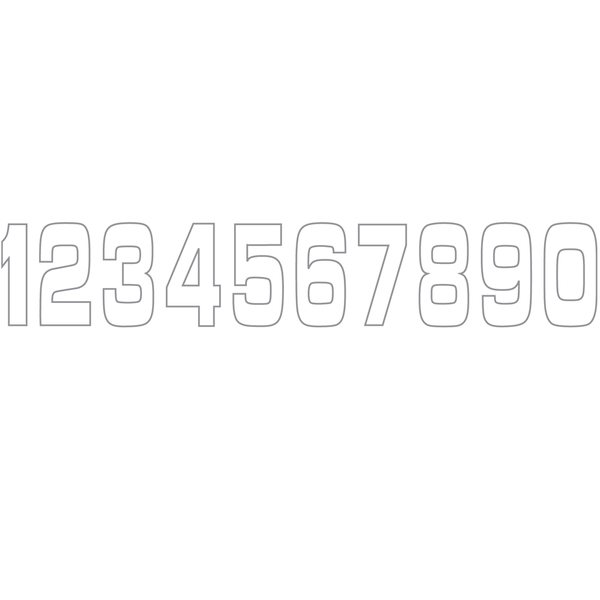 Holeshot Numbers 10pcs, 11 X 5cm, 0, WHITE