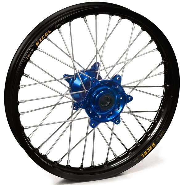 Haan Wheels Complete Wheel, 1,85, 19", REAR, BLACK BLUE, Yamaha 03-20 WR450F, 03-08 YZ450F, 99-07 WR250, 17-19 WR250, 01-20 WR250F, 08-20 WR250R, 99-20 YZ250, 01-08 YZ250F, 99-07 WR125, 99-20 YZ125, 99-00 WR400F, 01-02 WR426F, 99 YZ400F