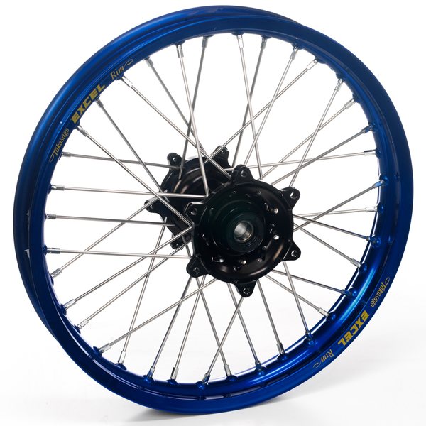 Haan Wheels Complete Wheel, 2,15, 19", REAR, BLUE BLACK, Yamaha 03-20 WR450F, 03-08 YZ450F, 99-07 WR250, 17-19 WR250, 01-20 WR250F, 08-20 WR250R, 99-20 YZ250, 01-08 YZ250F, 99-07 WR125, 99-20 YZ125, 99-00 WR400F, 01-02 WR426F, 99 YZ400F