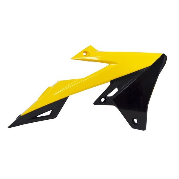 Rtech Radiator Scoops, YELLOW BLACK, Suzuki 18-20 RM-Z450, 19-20 RM-Z250