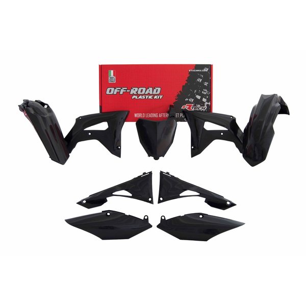 Rtech Plastic Kit, BLACK, Honda 19-20 CRF450R, 19-20 CRF250R