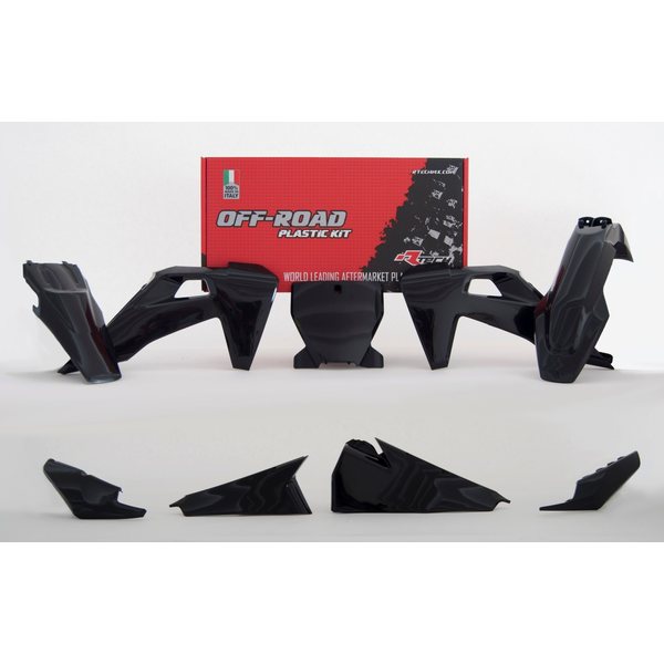 Rtech Plastic Kit, BLACK, Husqvarna 19-20 FC 450, 19-20 FC 250/TC 250, 19-20 FC 350, 19-20 TC 125, 19 TC 300