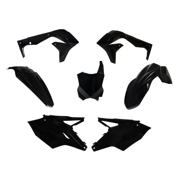 Rtech Plastic Kit, BLACK, Kawasaki 16-18 KX450F