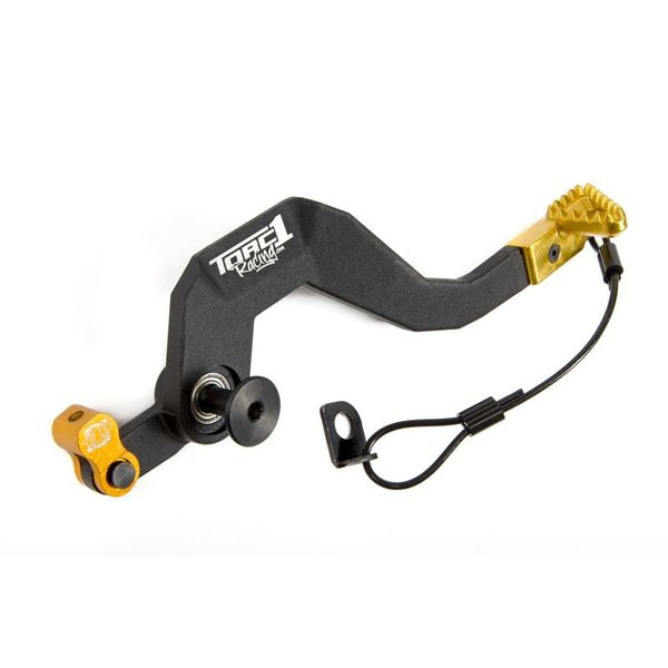Torc1 Motion Brake Pedal, BLACK YELLOW, Suzuki 05-20 RM-Z450, 07-20 RM-Z250