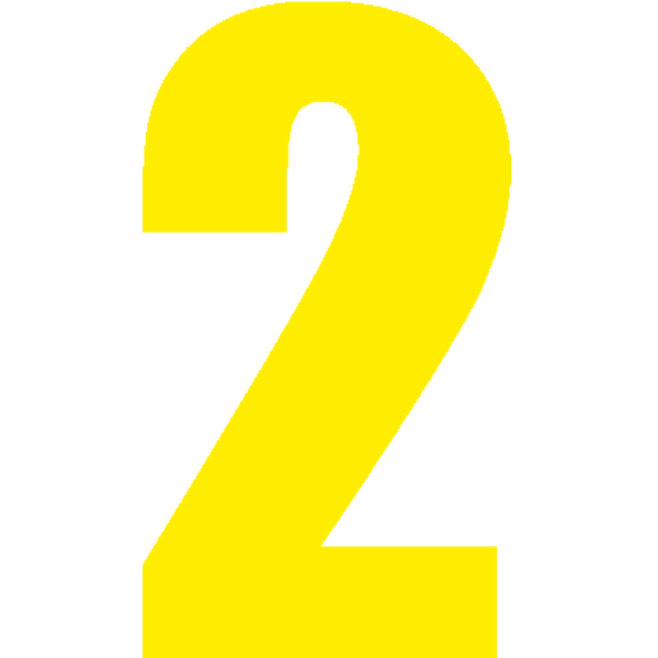 Karting numero keltainen 2