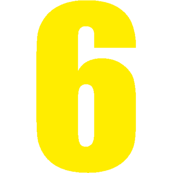 Karting numero keltainen 6