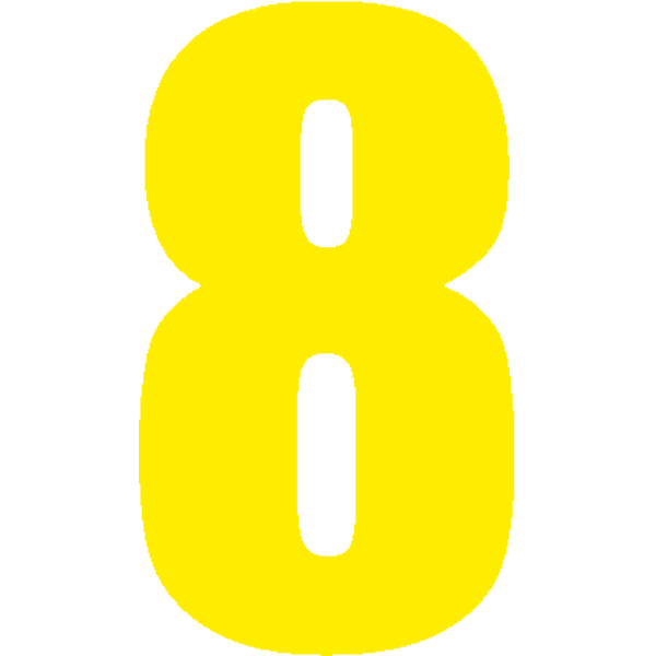 Karting numero keltainen 8