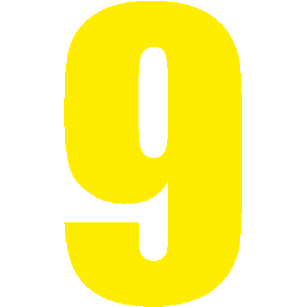 Karting numero keltainen 9