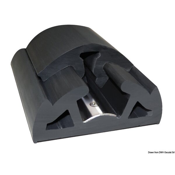 Osculati BINO fender profile black base 90mm 1m (in roll 12m)