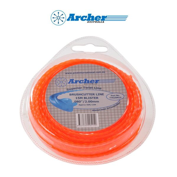 Archer Trimmerin siima, Twin Stop, Kierretty, Ø 2,0mm x 15m