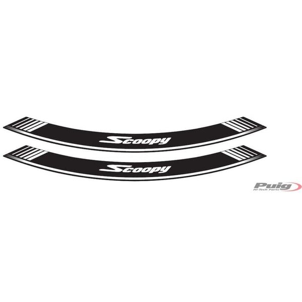 Puig Kit 8 Rim Strips Scoopy C/Silver