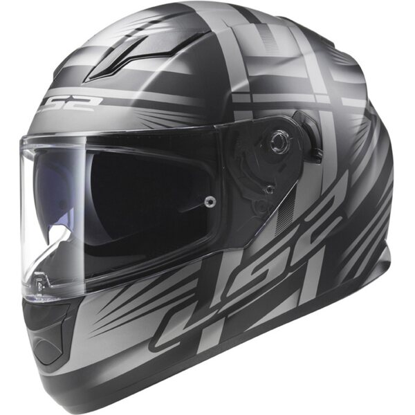 LS2 Helmet FF320 STREAM BANG Matt Black/Titanium XS