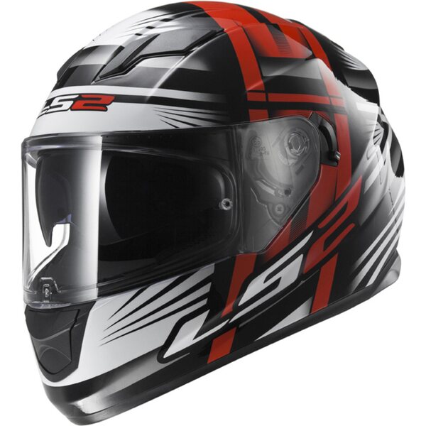 LS2 Helmet FF320 STREAM BANG Black/Red XS