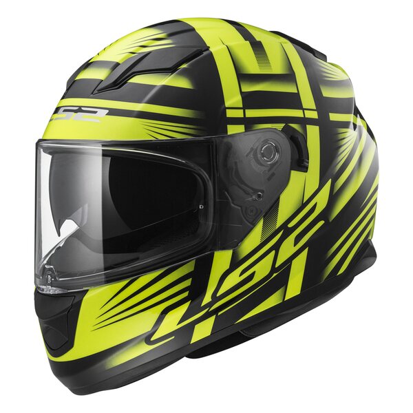 LS2 Helmet FF320  STREAM BANG Black Hi-Vis Yellow XS