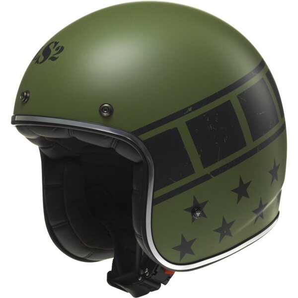 LS2 Helmet OF583 BOBBER KURT Matt Military Green S