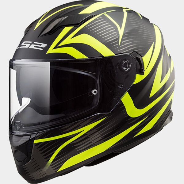 LS2 Helmet FF320 STREAM JINK matt black Hi-Vis yellow S