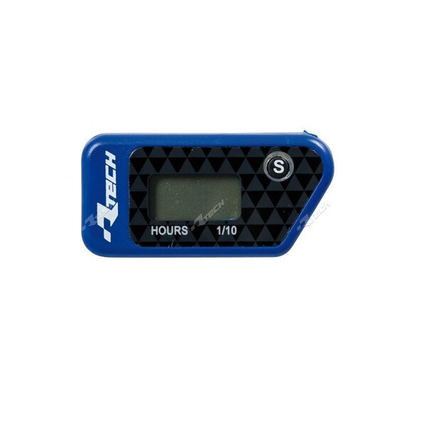 Rtech Hour/Service Meter, Wireless/Eraseable, BLUE