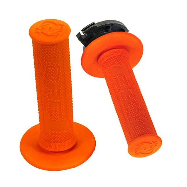 Torc1 DEFY MX Lock-On Diamond Grips, 2 and 4-Stroke, ORANGE