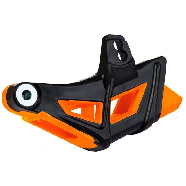 Rtech Chain Guard, ORANGE, KTM 08-13 450 EXC-F, 07 450 SX-F, 08-13 250 EXC/250 EXC-F, 07 250 SX/250 SX-F, 10-13 350 EXC-F, 08-13 125 EXC/200 EXC/300 EXC, 07 125 SX/144 SX/505 SX-F, 12-13 500 EXC, 08-12 530 EXC, Husaberg 09-14 FE450/FX450, 12-14 FE250, 11