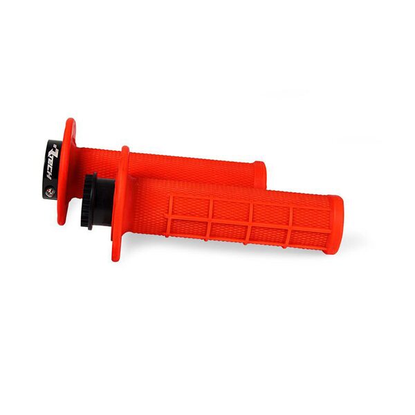 Rtech R20 LOCK-ON GRIPS HALF WAFFLE BETA, NEON RED