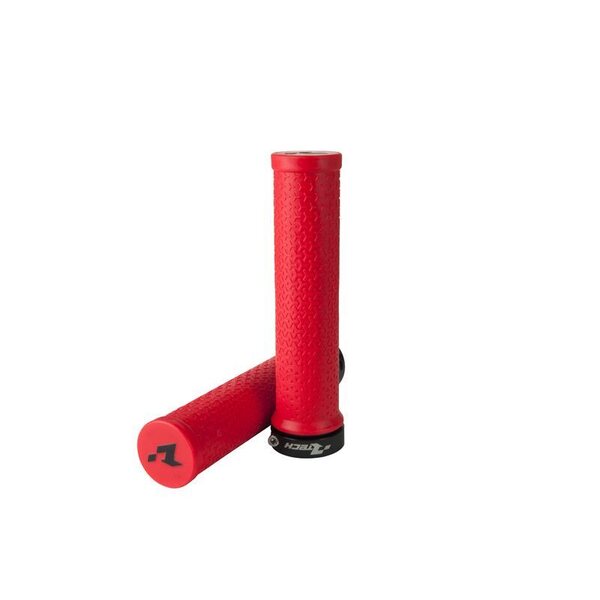 Rtech Bike Lock-On Grips, NEON RED