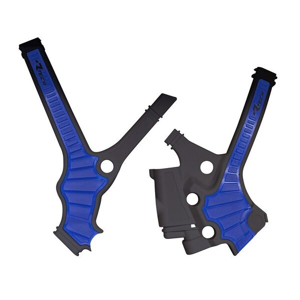 Rtech Frame Protectors, BLACK BLUE, Yamaha 22-24 YZ85