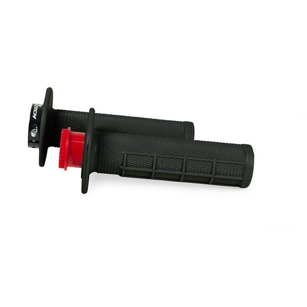 Rtech R20 LOCK-ON GRIPS HALF WAFFLE BETA, BLACK