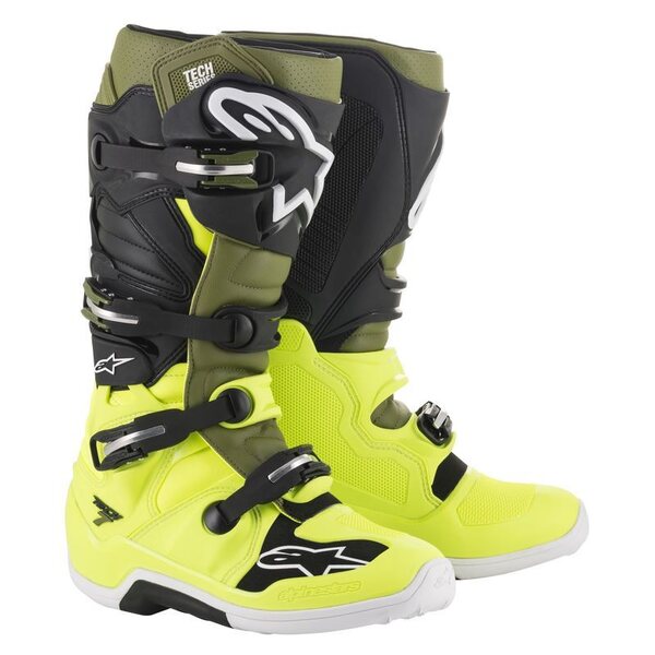 Alpinestars Saapas Tech 7 Fl kelta / Army vihreä